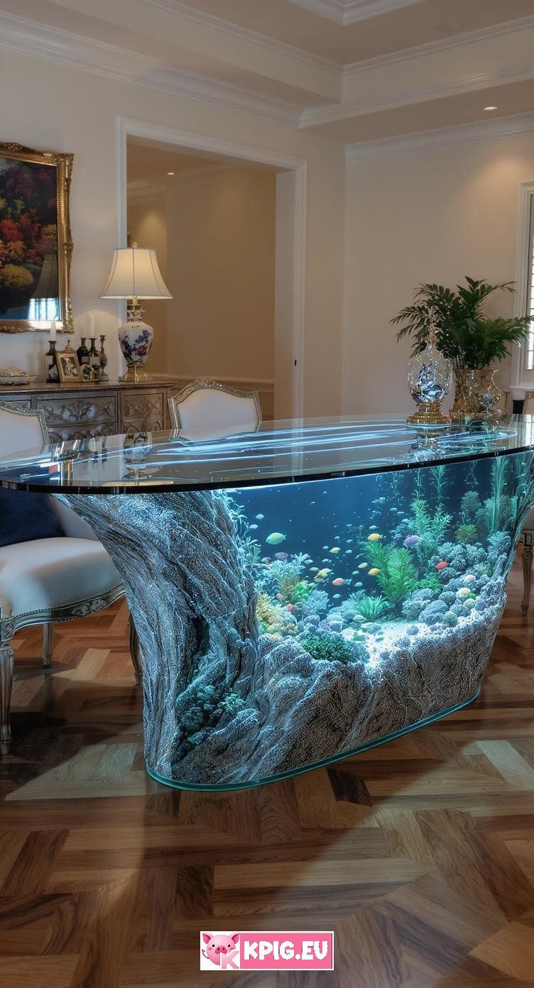 Aquarium dining table ideas (10)