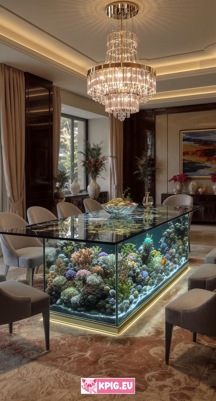 Aquarium dining table ideas (14)