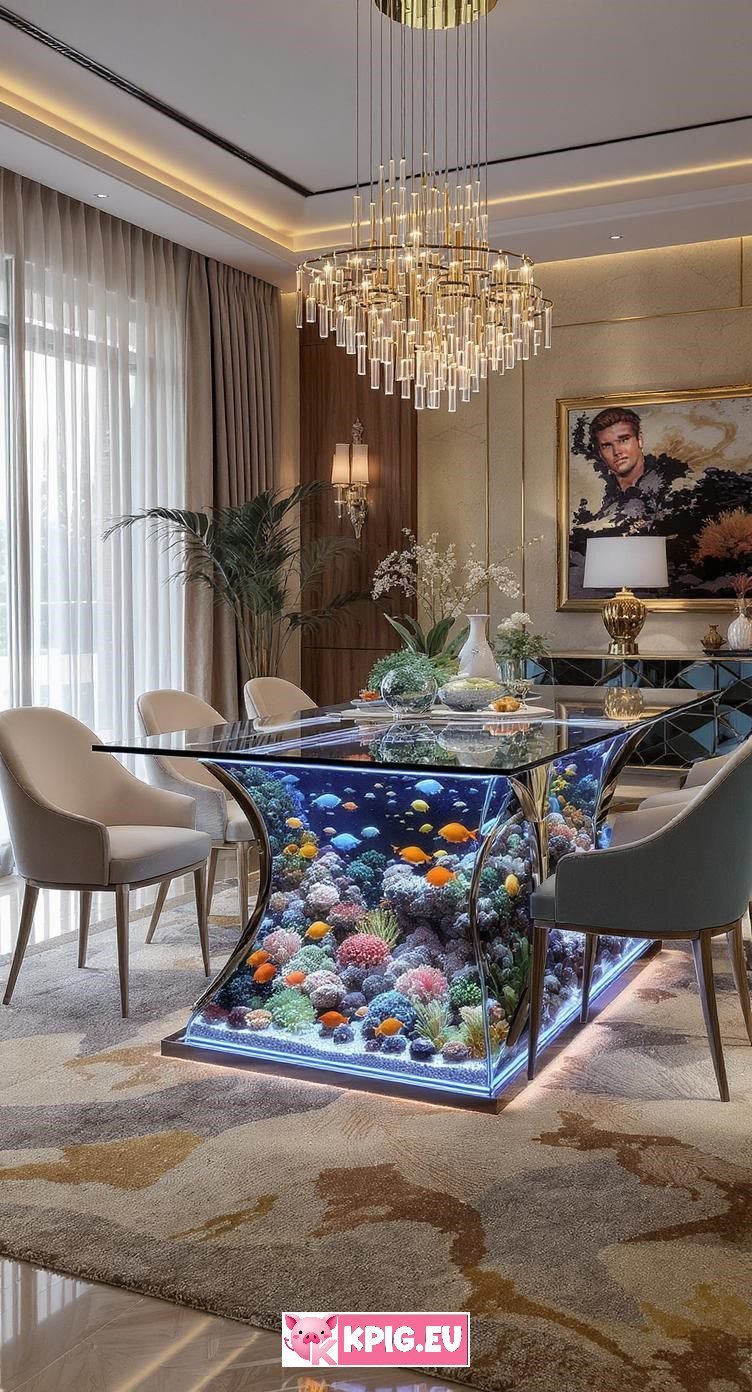 Aquarium dining table ideas (15)