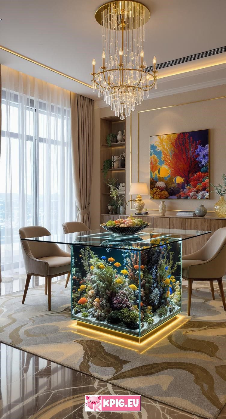Aquarium dining table ideas (16)