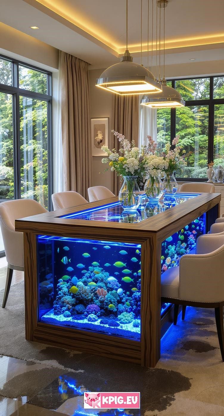Aquarium dining table ideas (4)