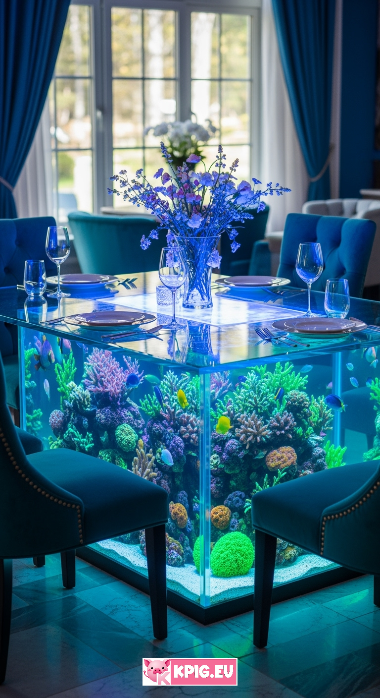 Aquarium dining table ideas (6)