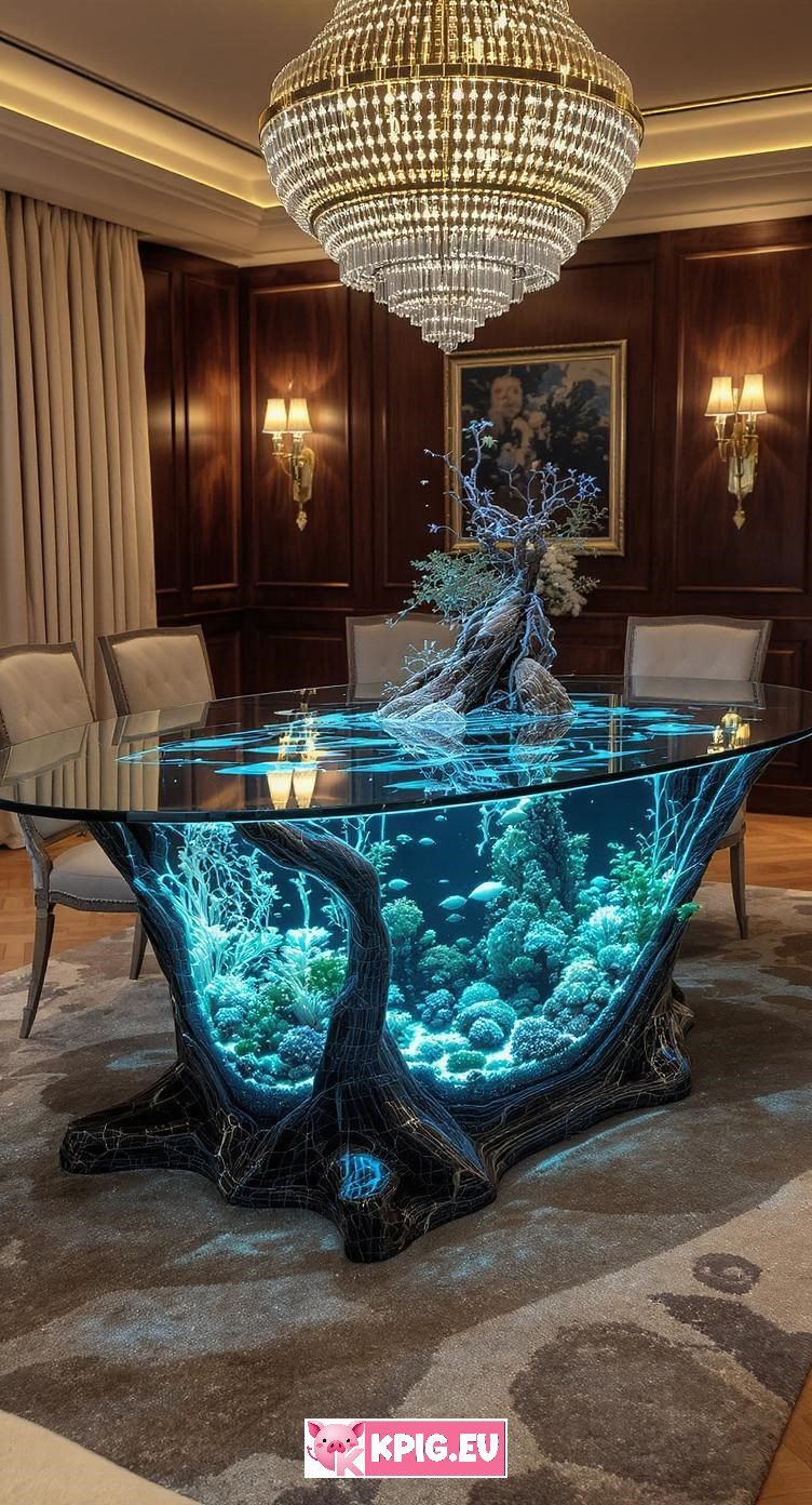 Aquarium dining table ideas (8)