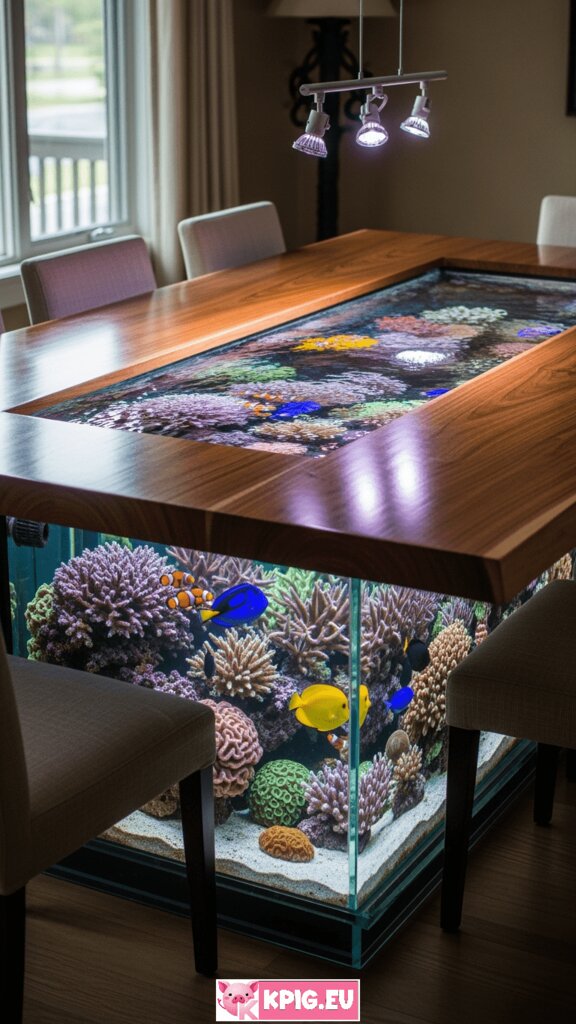 Aquarium dining table ideas