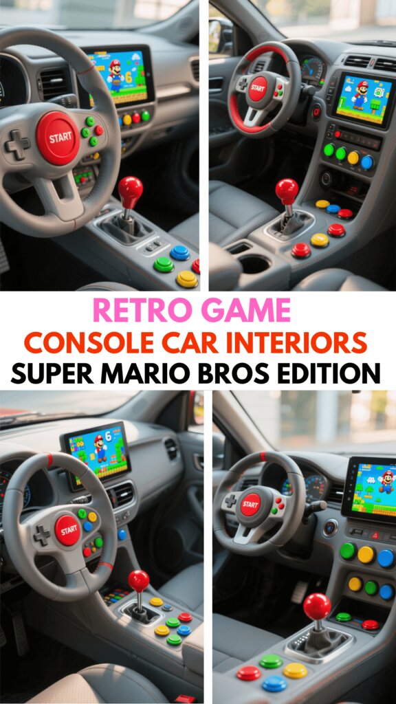 Retro Game Console Car Interiors Super Mario Bros Edition 2025