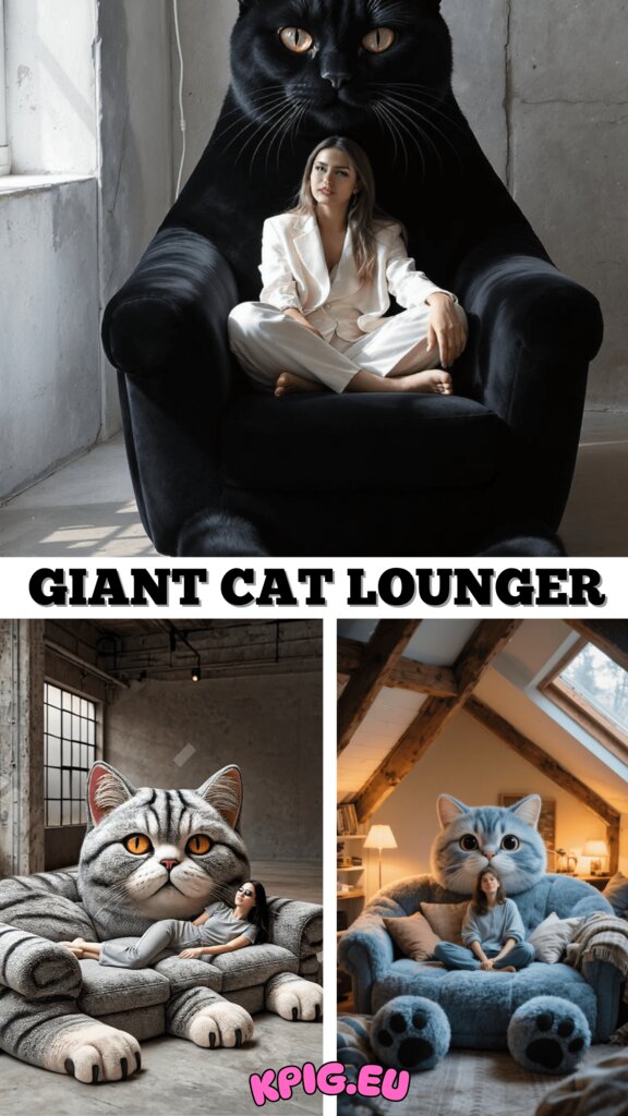 Giant Cat Lounger – The Fluffiest Throne You’ll Ever Sit On